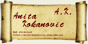 Anita Kokanović vizit kartica